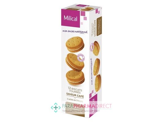 Nutrition / Sport Milical Biscuits Fourrés Saveur Café 12 biscuits