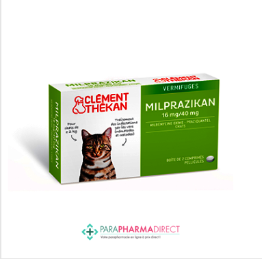 Clement Thekan Milprazikan 16mg Et 40mg Vermifuge Chat De 2kg 2
