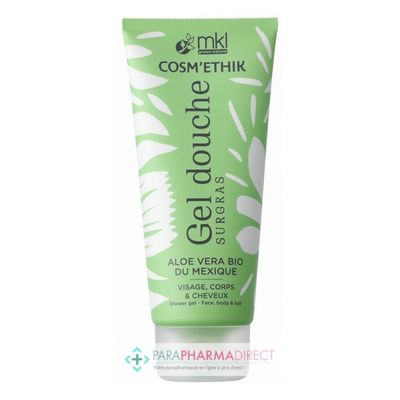 Corps / Beauté MKL Green Nature - Cosm'Ethik - Gel Douche Surgras à l'Aloe Vera BIO du Mexique 200ml
