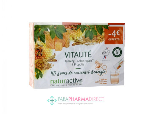 Nutrition / Sport Naturactive Vitalité 2x20 sticks fluides : Forme / Fatigue pour Compléments Alimentaires