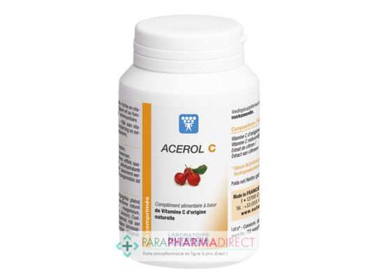 Nutrition / Sport Nutergia Acerol C Vitamine C 60 comprimés : Forme / Fatigue pour Compléments Alimentaires