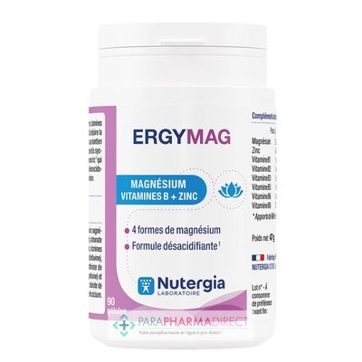 Nutrition / Sport Nutergia ErgyMag - Magnésium 90 gélules : Forme / Fatigue pour Compléments Alimentaires