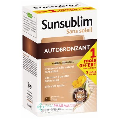 Nutrition / Sport Nutreov Sunsublim Sans Soleil - Autobronzant - Formule Renforcée 84 capsules
