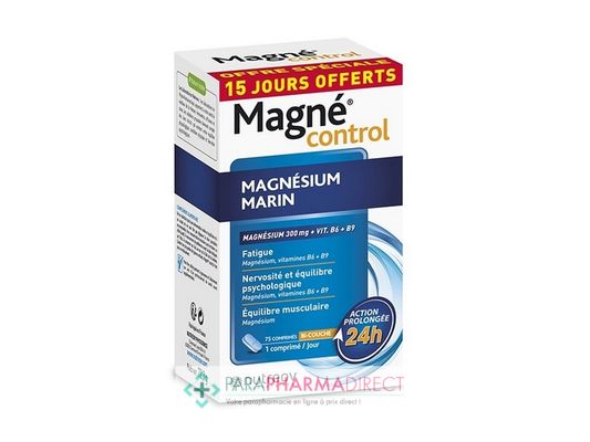 Nutrition / Sport Nutreov Physcience Magné Control Magnésium Marin 60 Comprimés + 15 OFFERTS