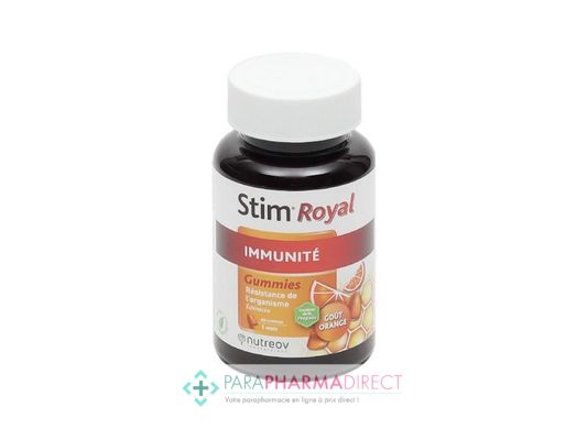 Nutrition / Sport Nutreov Stim Royal Immunité Goût Orange Gummies