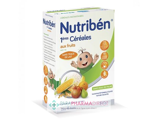 Bébé / Grossesse Nutriben 1eres Céréales Aux Fruits Sans Gluten Dès 4 Mois 300g : Repas pour Bébé / Enfant