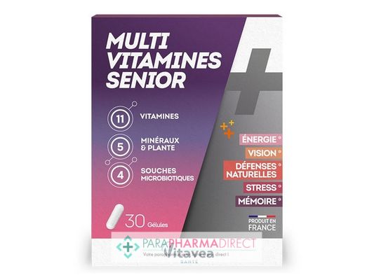Nutrition / Sport Vitavea Multivitamines Sénior 30 gélules : Forme / Fatigue pour Compléments Alimentaires