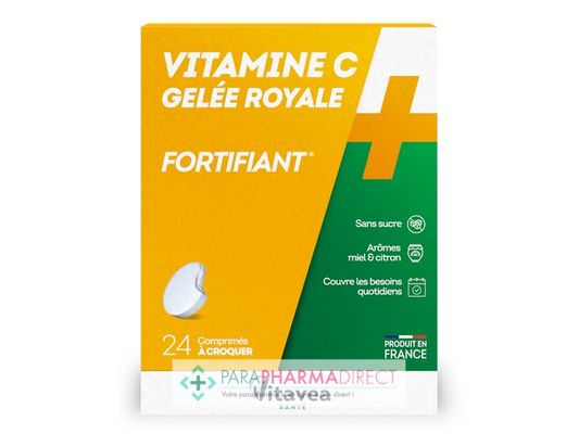 Nutrition / Sport Vitavea Vitamine C + Gelée Royale - Fortifiant 24 comprimés à croquer : Forme / Fatigue pour Compléments Alimentaires