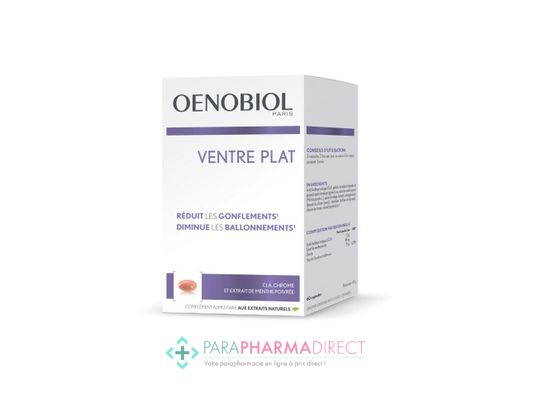 Nutrition / Sport Oenobiol Femme 45+ Ventre Plat Aide à Réduire les Gonflements 60 capsules
