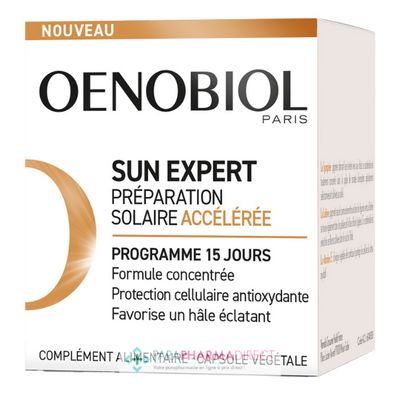 Nutrition / Sport Oenobiol Sun Expert - Préparateur Solaire - Accélérée 15 Capsules