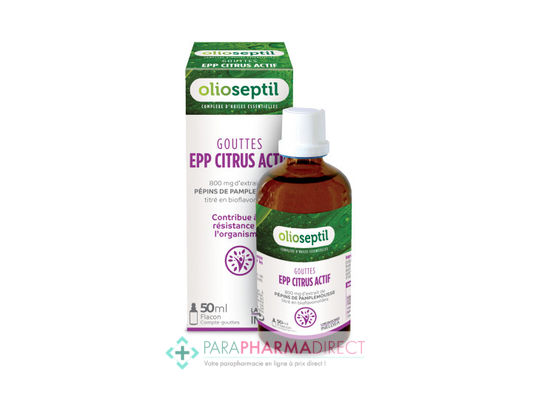 Nutrition / Sport Olioseptil EPP Citrus Actif Extrait de Pépins de Pamplemousse Synergisé BIO 50ml