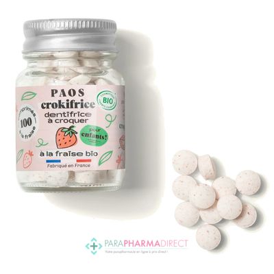 High-Tech / Autres PAOS Crokifrice Dentifrice à Croquer pour Enfants - à la Fraise BIO - 100 comprimés