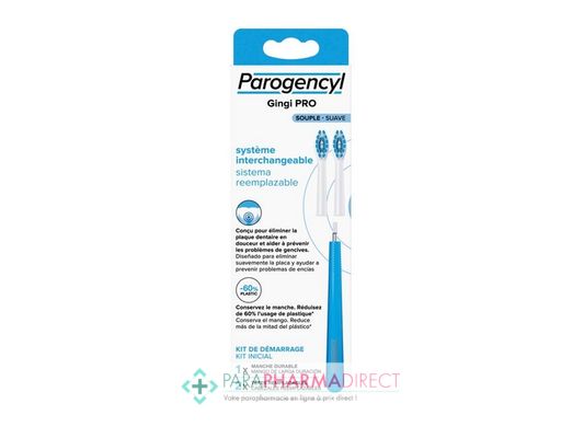 Hygiène / Bien-Être Parogencyl Brosse à Dents Gingi Pro à Tête Interchangeable Souple : Brosses à Dents pour Dentaire