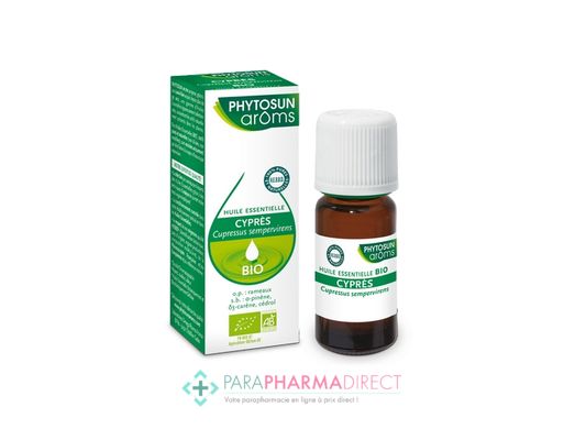 Hygiène / Bien-Être Phytosun Arôms Huile Essentielle Cyprès BIO 10ml : Huiles Essentielles pour Phyto-Aroma / BIO