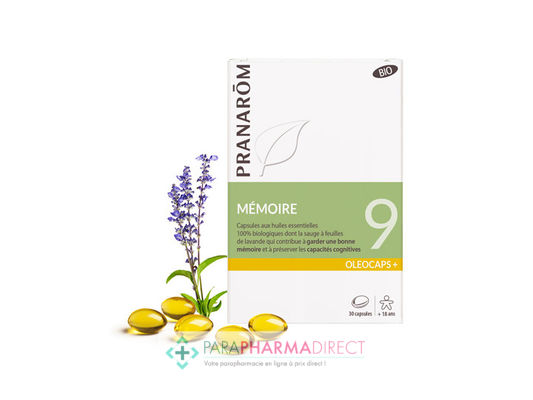 Nutrition / Sport Pranarôm Oléocaps+ 9 Mémoire BIO 30 capsules