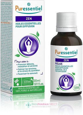 Hygiène / Bien-Être Puressentiel Zen Relax Huiles Essentielles pour Diffusion 30 ml : Huiles Essentielles pour Phyto-Aroma / BIO