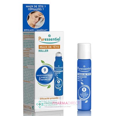 Hygiène / Bien-Être Puressentiel Maux de Tête Roller aux 9 Huiles Essentielles 5 ml
