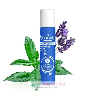 Hygiène / Bien-Être Puressentiel Maux de Tête Roller aux 9 Huiles Essentielles 5 ml