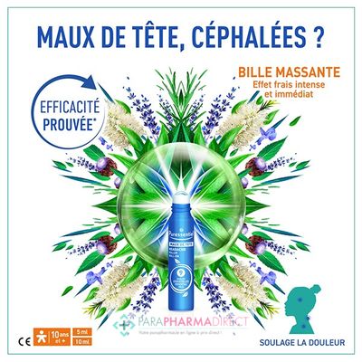 Hygiène / Bien-Être Puressentiel Maux de Tête Roller aux 9 Huiles Essentielles 5 ml