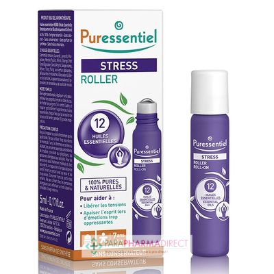 Hygiène / Bien-Être Puressentiel Stress Roller aux 12 Huiles Essentielles 5 ml : Huiles Essentielles pour Phyto-Aroma / BIO