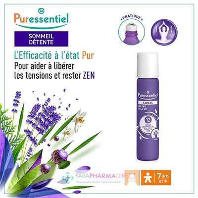 Hygiène / Bien-Être Puressentiel Stress Roller aux 12 Huiles Essentielles 5 ml : Huiles Essentielles pour Phyto-Aroma / BIO