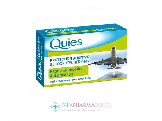 High-Tech / Autres Quies EarPlanes Protection Auditive - Filtre Anti-Pression Avion Adulte 1 Paire réutilisable : Transport pour Voyages