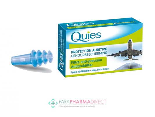 High-Tech / Autres Quies EarPlanes Protection Auditive - Filtre Anti-Pression Avion Adulte 1 Paire réutilisable : Transport pour Voyages