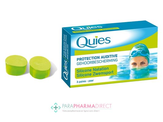 Nutrition / Sport Quies Protection Auditive - Silicone Natation Adulte 3 Paires