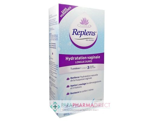 Hygiène / Bien-Être Replens Gel Vaginal Hydratation Vaginale Longue Durée 8 unidoses