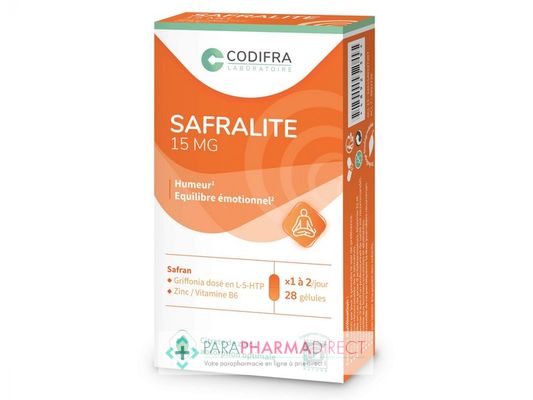 Nutrition / Sport Codifra Safralite 15mg Humeur & Equilibre Emotionnel 28 capsules