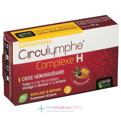 Hygiène / Bien-Être Santé Verte Circulymphe Complexe H 10 suppositoires