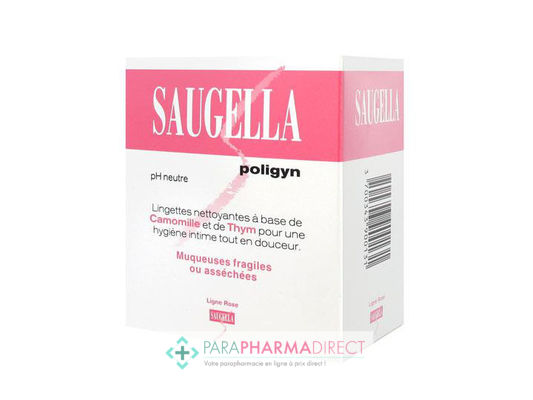Corps / Beauté Saugella Poligyn Lingettes Individuelles Nettoyantes Intime Muqueuses Fragiles ou Asséchées x10