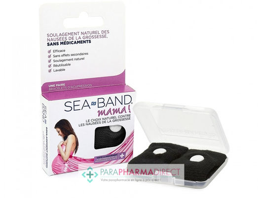 Bébé / Grossesse Sea Band Mama Bracelet d'Acupression Anti-Nausées Grossesse Noir