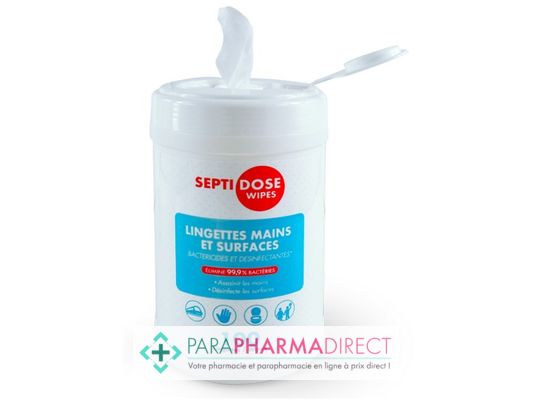 Septidose Wipes Lingettes Mains & Surfaces x100 lingettes Corps / Beauté Septidose Wipes Lingettes Mains & Surfaces x100 lingettes