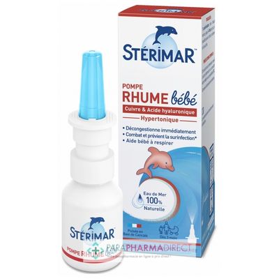 Bébé / Grossesse Stérimar Pompe Rhume Bébé - Hypertonique - Dès 3 mois - Spray Nasal 15ml
