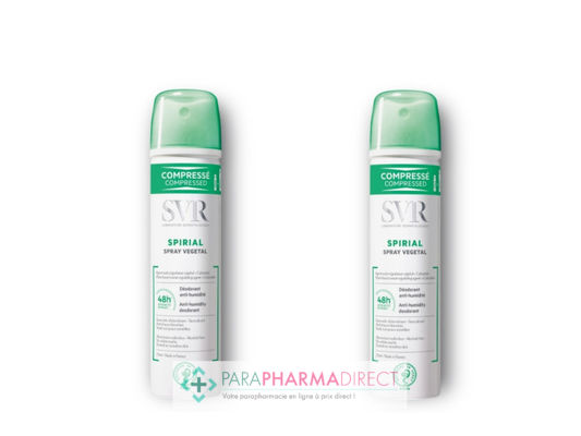 Corps / Beauté SVR Spirial Spray Déodorant Anti-Transpirant Intense 48H Végétal 2x75ml