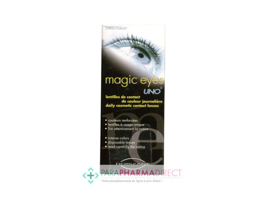 Hygiène / Bien-Être Magic Eyes Uno Lentilles Journalières de Cosmétologie Couleur Gris