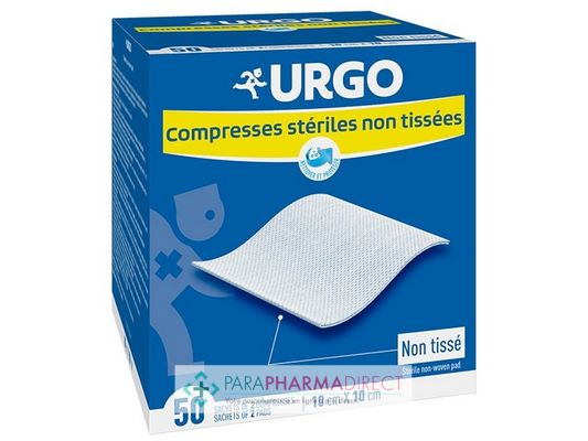 High-Tech / Autres Urgo Compresses Stériles non Tissées 10x10cm 50 sachets de 2 : Compresses de Gaze pour Premiers Secours