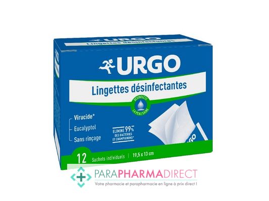 Corps / Beauté Urgo Lingettes VIRUCIDES Boite de 12 Sachets individuels (mains et surfaces)