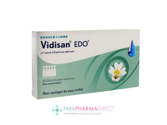 Hygiène / Bien-Être Vidisan EDO Solution Ophtalmique Unidoses 10x0,6ml