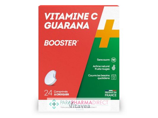 Nutrition / Sport Vitavea Vitamine C + Guarana - Booster 24 comprimés à croquer : Forme / Fatigue pour Compléments Alimentaires