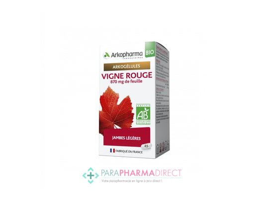 Nutrition / Sport ArkoPharma ArkoGélules - Vigne Rouge - Jambes Légères - BIO 45 gélules