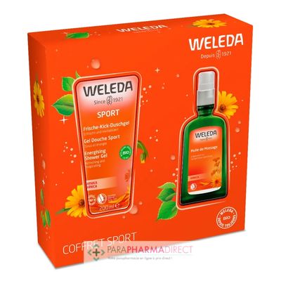 Corps / Beauté Weleda Coffret Sport - Gel Douche Sport BIO 200ml + Huile de Massage Sport BIO 100ml