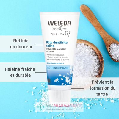 Hygiène / Bien-Être Weleda Pâte Dentifrice Saline - Prévient la Formation du Tartre 75 ml
