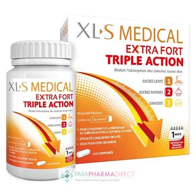 Nutrition / Sport XLS Medical Extra Fort Triple Action 120 Comprimés