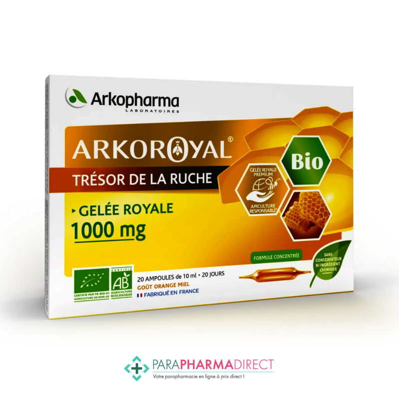 Arkoroyal® Gelée Royale Bio 1000 mg – Arkopharma France