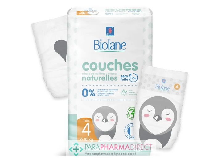 Biolane Couches Naturelles T4 7 18 Kg 44 Couches Paraphamadirect