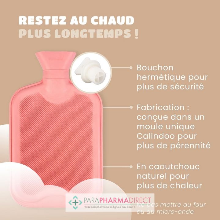 Bouillotte à eau chaude à base de latex naturel