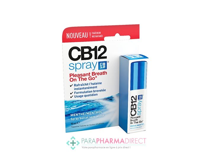 CB12 Spray Haleine Fraîche Menthe 15ml - Paraphamadirect