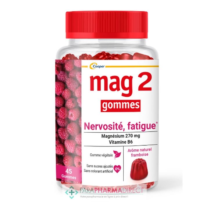Mag 2 - Gommes - Arôme Naturel Framboise - 45 gommes - Paraphamadirect